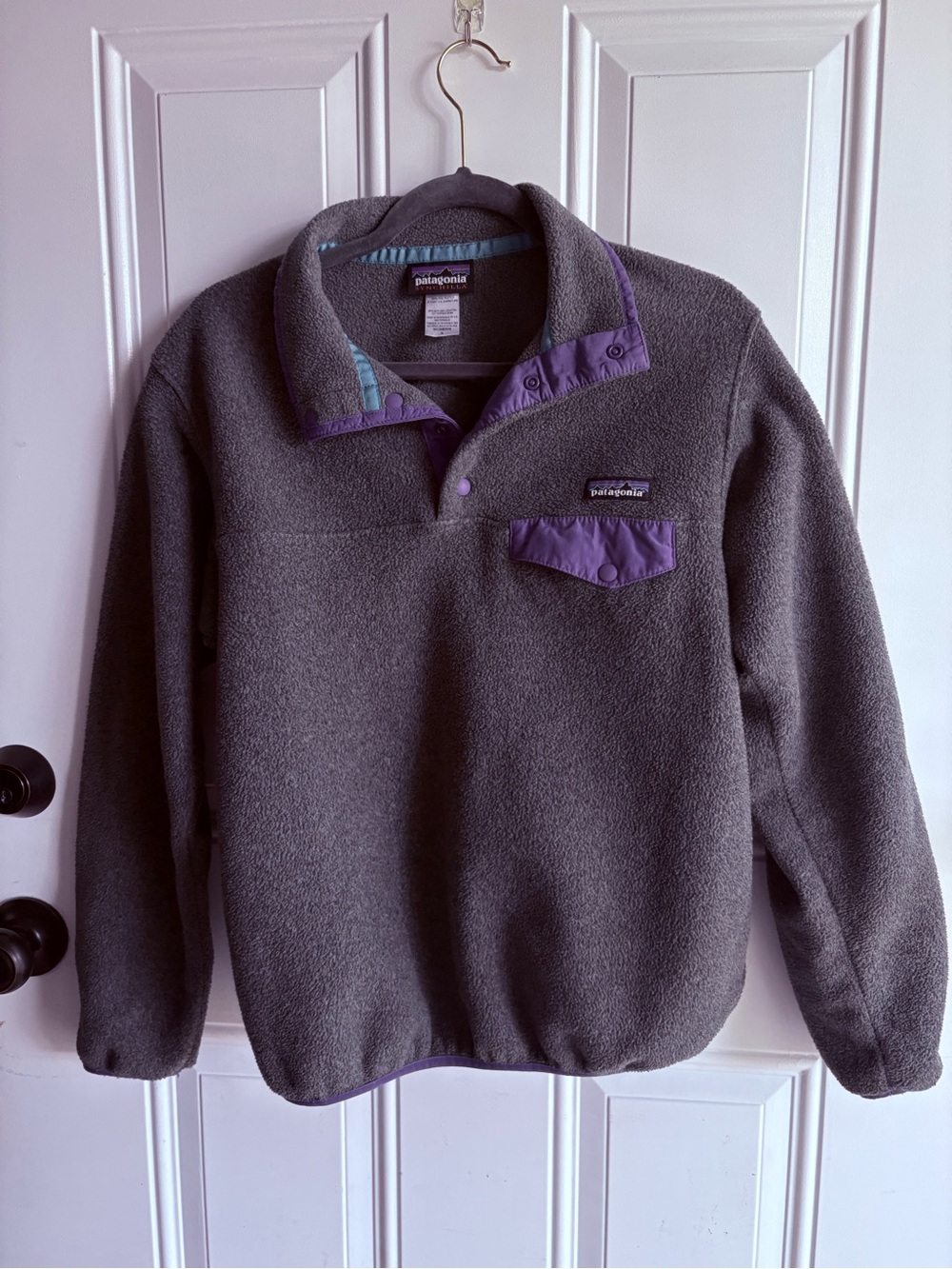 Patagonia Women’s Synchilla Snap Pullover Fleece Jacket S Vintage Fit Gray
